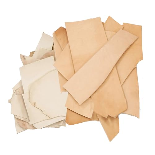 ELW Vegetable Tanned Leather Scraps | 2-10 oz Heavy Duty