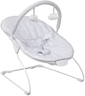 LADIDA Baby Bouncer with Soothing Music and Vibration, Adorable Grey Elephant Design, Suitable for Newborns
