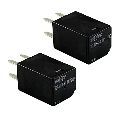 Automotive Purpose Relays 303-1AH-C-R1-U01-12VDC SPNO 20A 12VDC for Polaris RZR Slingshot Ranger Sportsman Cooling Fan Relay (2 Pack)