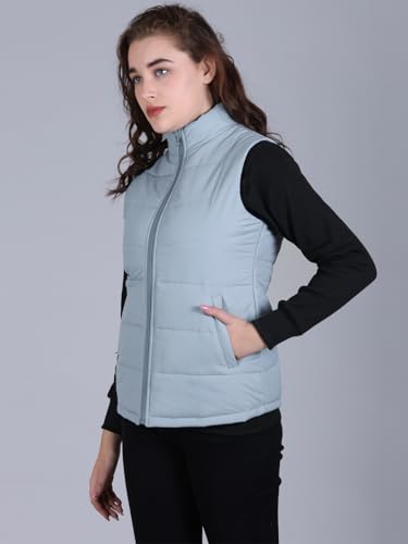Image of RARE TIMES Women's Sleeveless Puffer Jacket | Winter Jacket for Women | Reversible Jacket for Women Winter Wear With 2 Zip Pocket (Pack of 1)