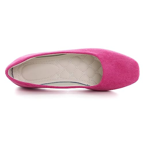 Image of ChaiRong Zhou Women Square Toe Ballets Flats Comfort Slip On Walking Shoes for Driving
