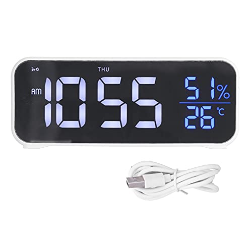 Horloge électronique LED pour chambre avec luminosité réglable et snooze Cocoarm - 7