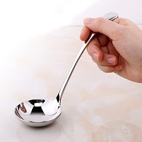 Wenkoni Small Ladle,Gravy Ladle,Soup Ladle,Sauce Ladle 18/10 Stainless Steel 7.9‘’ Ladle (2 Pack,Silver). #TOP4