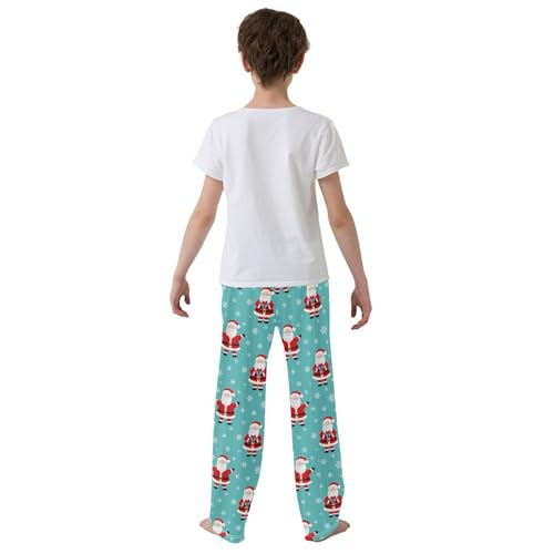 Boys' Pants Christmas Santa Claus Snowflake Jogger Pants Elastic Waist Trousers with Pockets S-XL3