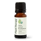 Plant Therapy Lemon Eucalyptus Organic Essential Oil 100% Pure, USDA Certified Organic, Undiluted, Natural Aromatherapy, Therapeutic Grade 10 mL (1/3 oz)