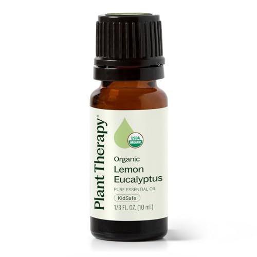 Plant Therapy Organic Lemon Eucalyptus Essential Oil 100% Pure, USDA Certified Organic, Undiluted, Natural Aromatherapy, Therapeutic Grade 10 mL (1/3 oz)