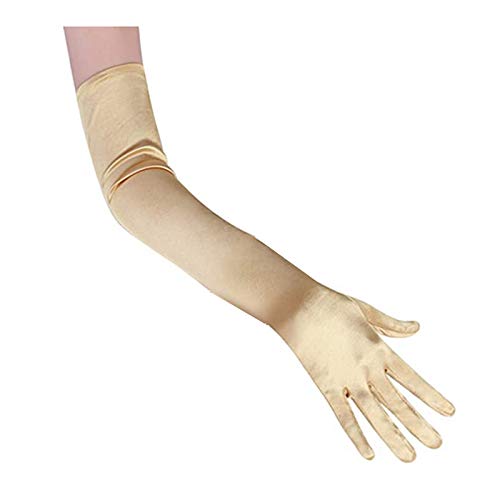 Longyangqk Guantes largos de satén para mujer guantes de noche de fiesta de los años 20 Cover