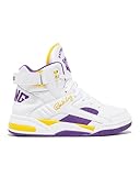 PATRICK EWING Athletics Eclipse White/Purple/Lemon Sneakers Los Angeles Edition – Retro 1992 Design; Size 9.5