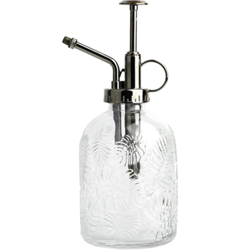 NULYLU 350Ml Glass Spray Bottle with Antique Copper Nozzle, Plant Mister for Succulent Watering, Indoor Garden Watering Can with Large Capacity for Houseplants