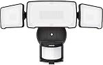 LEPOWER LED Capteur de mouvement de lumière de sécurité lumières extérieures, lumineux 38W 4200LM | 180° Capteur de mouvement, jusqu'à 72 ft, facile à installer, IP65 Imperméable, 5500K, 3 Lampe de crue détectée pour garage, triage, porche