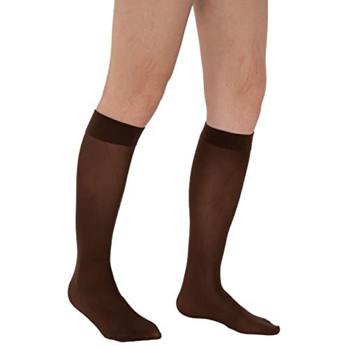 Image of Verdancy Women's 2 Packs Trouser Socks Knee Highs Jacquard Patterned 40D Ultra Stretchable Plus Size Semi Sheer Opaque