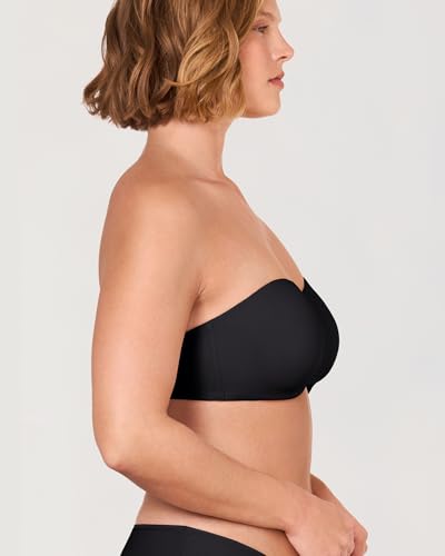 Image of DELIMIRA Women's Strapless Bra Minimizer Seamless Underwire Unlined Bandeau for Big Bust