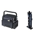 【セット買い】明邦化学工業(Meihokagaku) ランガンシステムBOX VS-7055N ブラック + ポリカーボネート ロッドスタンドBM-250 Light クリアブラック×ブラック