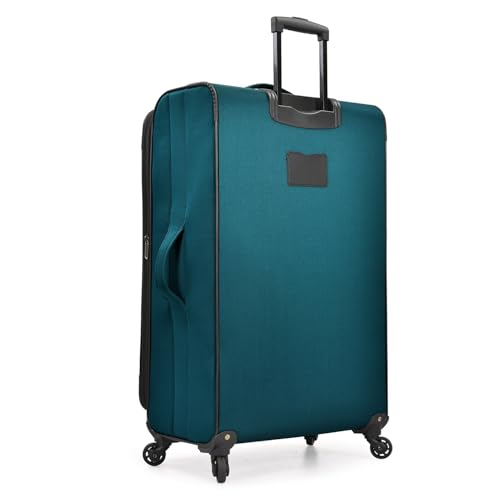 U.S. Traveler Aviron Bay Expandable Softside Luggage with Spinner Wheels, Teal, 30-Inch, US08125E313