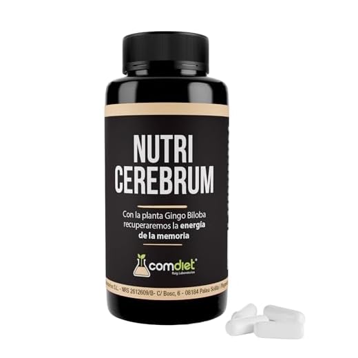 Comdiet - Nutricerebrum | Pastillas Concentracion Estudiar | Complemento Alimenticio Mejorar Rendimiento y Capacidad Cerebral | Magnesio + Vitaminas + Coq10 + Gingko Biloba | Capsulas para la Memoria