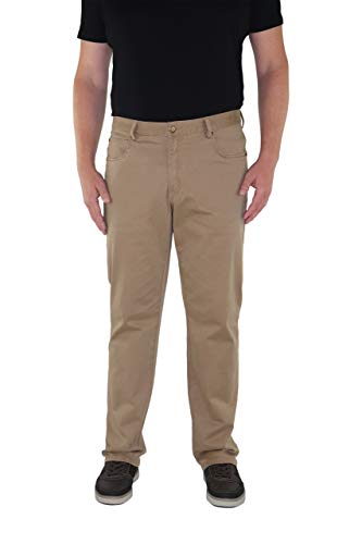 Pantalon en sergé pour homme fort fini la taille serrée avec la ceinture élastique John
