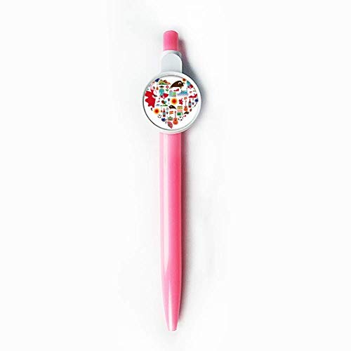 Stylo à bille rétractable bleu flamant rose : fini les taches d'encre et les capuchons perdus