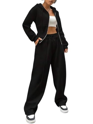 Ensemble survêtement 2 pièces femme fermeture éclair et pantalon de sport stretch