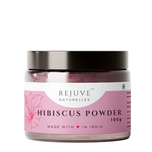Rejuve Naturelles Premium Hibiscus Powder - 100 G Jar | Natural Face and Hair Pack | Face Cleanser | Hair Care | Skin Care