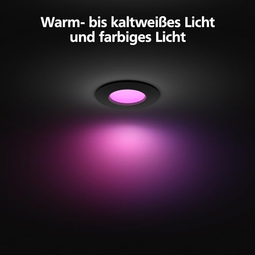 Philips Hue Smart Slim Einbauleuchte, 170mm, Schwarz, 1er Pack – Ansicht 2