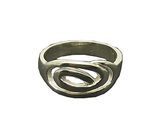 Bague en argent véritable spirale solide Empress R000860, un cadeau inoubliable