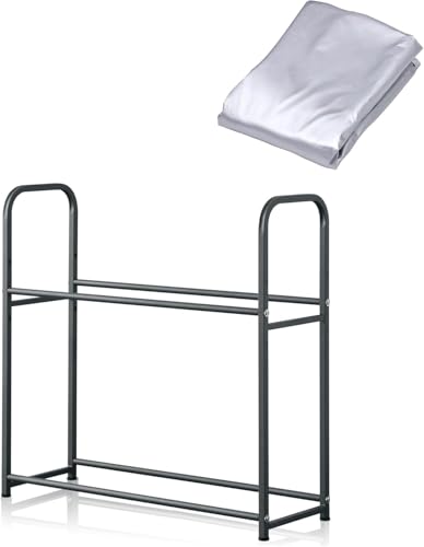 タイヤラックセット タイヤスタンド 2段式タイヤラック 8本タイヤ収納 耐荷重300kg幅111.5cm×奥行38cm×高さ103.5cm