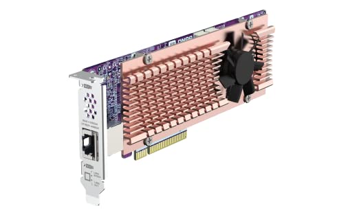 Image of QNAP QM2-2P410G1T 2 x PCIe Gen4 NVMe SSD & 10GbE (10G /5G /2.5G /1G /100M) Port Expansion Card to Enhance Performance