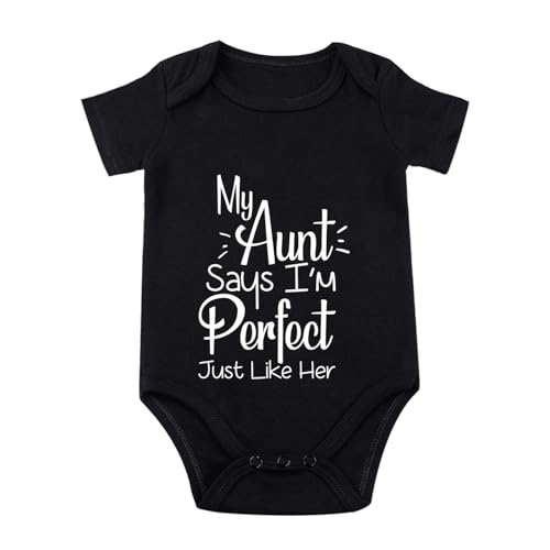 listery My Aunt Says I'M Perfect Baby Bodysuit Aunties Bestie Baby