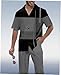 TIFIYA Men's Dressy 2 Piece Leisure Suits Set Short Sleeve with Pants Fashion Outfits TM054-1-XXL