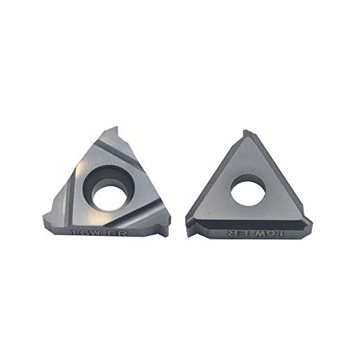 Tool Part for 16ER 16W 20PCS Indexable Tungsten Threading Lathe Inserts 16ER 16W LDA Threading Inserts for Stainless Steel