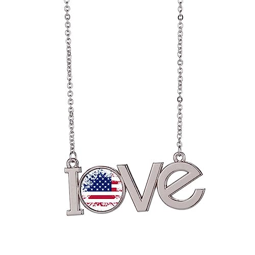 Collier drapeau américain et son pendentif rayures taille M aux finitions soignées