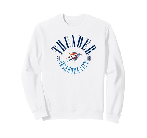 NBA Official Oklahoma City Thunder Bandwidth Sweatshirt Adult Unisex White Large