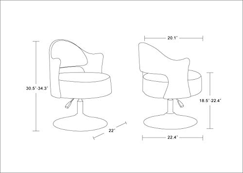 Sillón giratorio ajustable piel sintética Blanco miniatura 3