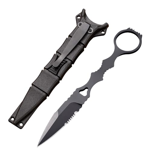 kaiyaya EDC Messer mit Scheide, 17CM 440C Neck Knife, Scharfe Jagdmesser, Feststehende Klinge, Taktisches Messer für Outdoor Camping Angeln Wandern kaiyaya EDC Messer mit Scheide, 17CM 440C Neck Knife, Scharfe Jagdmesser, Feststehende Klinge, Taktisches Messer für Outdoor Camping Angeln Wandern