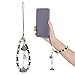 Hemobllo Cell Phone Straps Creative Crystal Flower Pendant Phone Charm Non-Slip Phone Lanyard Wrist Strap for Decoration