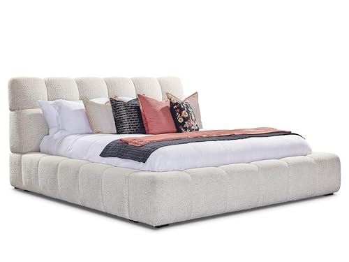Parker Living Sleep Escape Traditional Fabric Upholstered Queen Bed in Beige