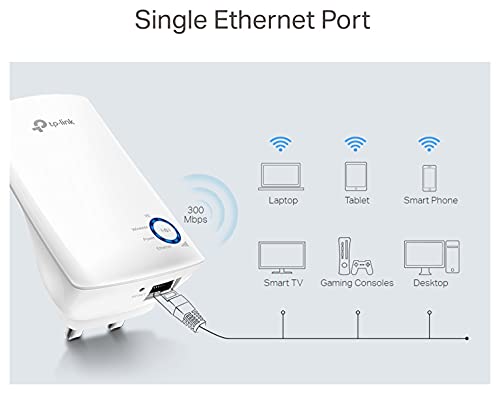 kenable Extensor de alcance de Internet sem fio TL-WA850RE 300Mbps Powerline UK, Branco