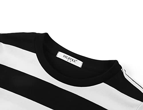 DILBYKE Boys Girl Long Sleeve Striped Crew Neckline T-Shirts Kid Tee3