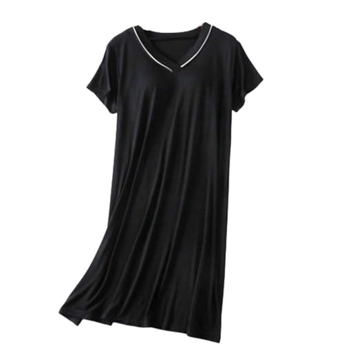 レディース ｖネック カップ付き ワンピース 夏 半袖 涼しい ひんやり パッド付 アイスシルクパジャマ 涼感ワンピース 薄手 可愛い ゆったり 春 かわいい 部屋着 ルームウェア マタニティのサムネイル