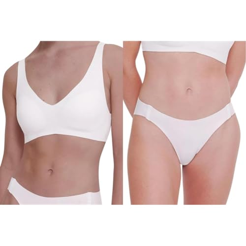 Sloggi ZERO Feel 2.0 ensemble brassière et culotte Silk White L