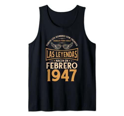 Cumpleaños Hombre Regalos Las Leyendas Febrero 1947 Camiseta sin Mangas