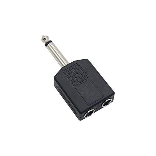 Image of Electronic Spices Single 6.35mm male to two 6.35mm female dual splitter interface audio connector pack of 20pcs
