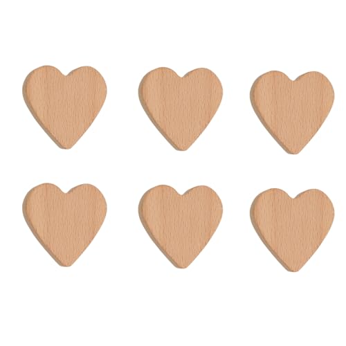 Knobs 6Pcs Star Cloud Children's Wooden Handle Cabinet Door Drawer Wooden Handle Furniture Single Hole Handle Heart Shape