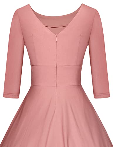 Image of GownTown Women's 1950s Vintage Dresses Short Sleeves Cocktail Stretchy Party Dresses with Pocket