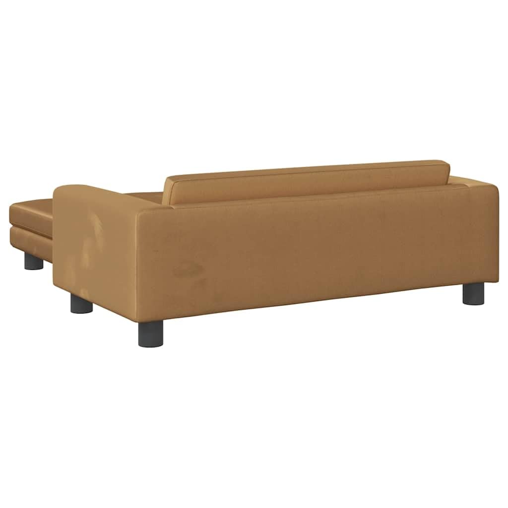 Cama para perros con extensión, sofá para perros, marrón, 100 x 50 x 30 cm, terciopelo, acolchado, sofá reclinable para perros pequeños y gatos, acogedora cama para mascotas