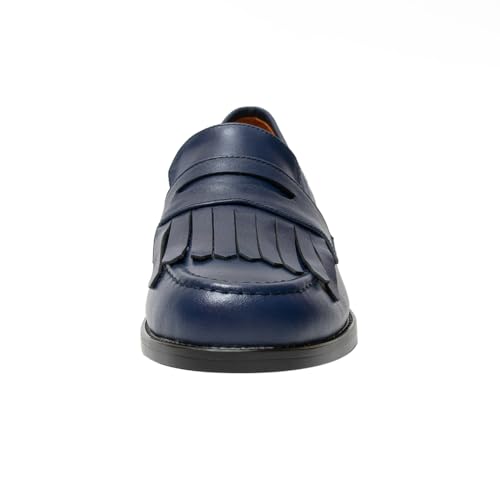 Image of ONEENO Women's Flat Leather Fringe Loafer