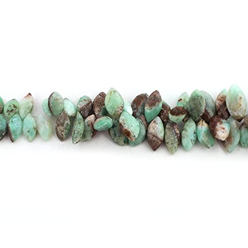 Chrysoprase briolettes facettées naturelles pour remplacer les perles synthétiques