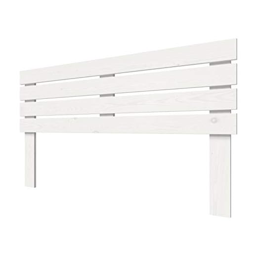 LA WEB DEL COLCHON - Cabecero de Madera Rústico Lombardía para Cama de 150 (160 x 100 cms) Blanco nórdico | Cabeceros Madera | Dormitorio Matrimonio | Cabezal Cama |Estilo nórdico