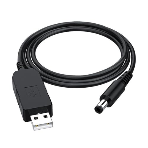 Gebildet DC 5V to DC 12V USB Voltage Step Up Converter Cable Power Supply USB Cable with DC Jack 5.5 x 2.5mm or 5.5 x 2.1mm USB 5V to DC 12V Cable(100cm)