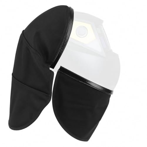 Image of 2 Pcs Welding Helmet Cover and Helmet Bib Set, Welding Helmet Cover Extended FR Cotton Helmet Rear Cover for Neck Protector, Compatible with Most Welding Helmets